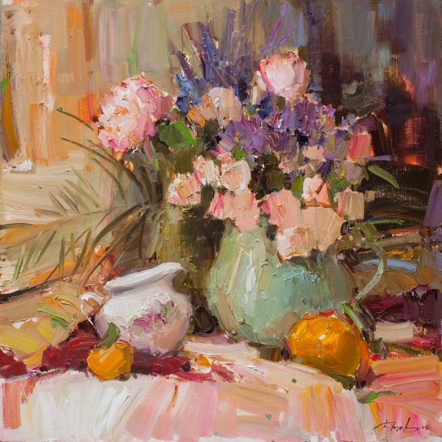 Painting for sale online - Still life with bush roses