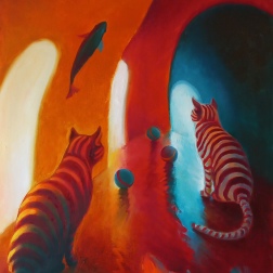Painting for sale online - A domestic cats dream