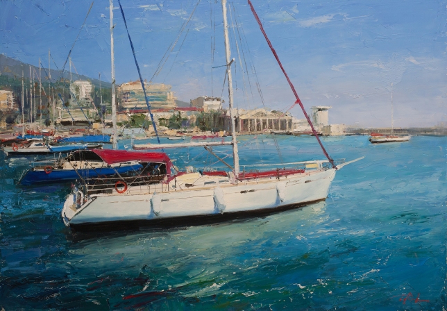 Painting for sale online - Towards the horizon