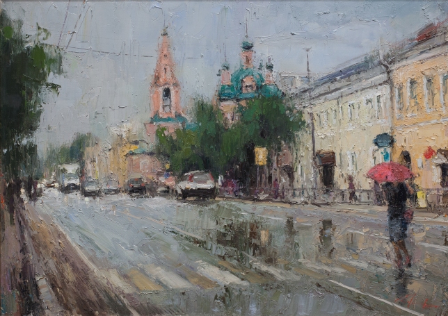 Painting for sale online - Rain in Pereslavl