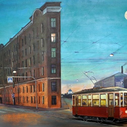 Painting for sale online - The last tram