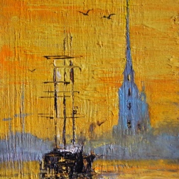 Painting for sale online - Sunset over the Peter and Paul Fortress