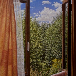 Painting for sale online -  Window to the garden Ozeritsy 