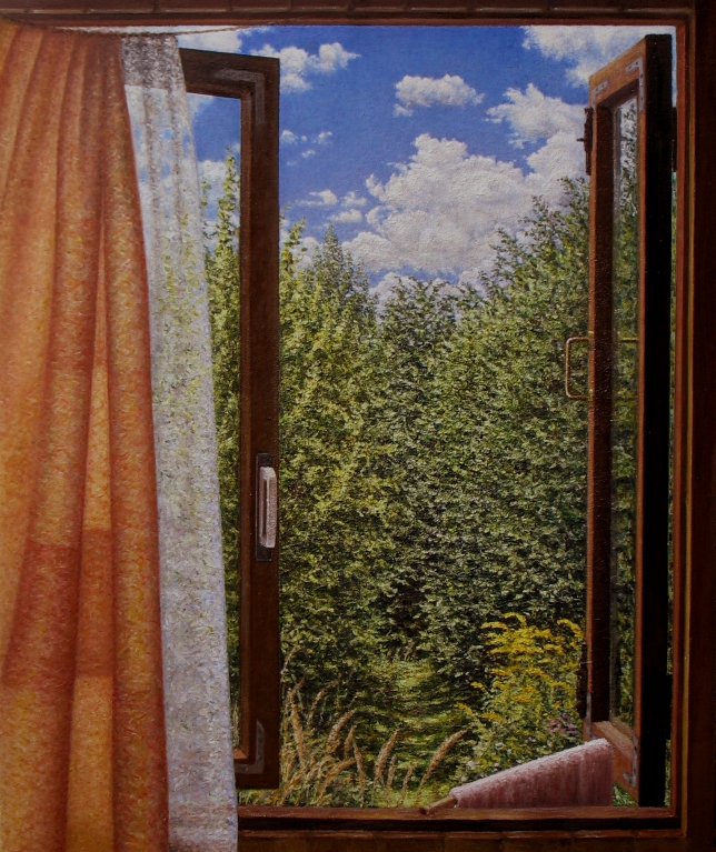 Painting for sale online -  Window to the garden Ozeritsy 