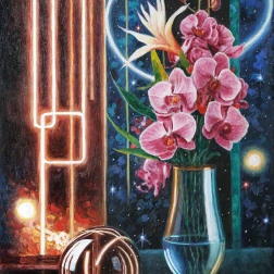 Painting for sale online - Orchid constellation