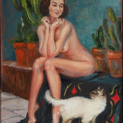 Painting for sale online - In the Italian courtyard