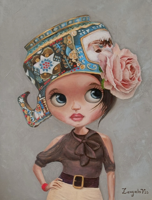 Painting for sale online - Girl with a ladle