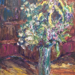 Painting for sale online - Autumn bouquet, red