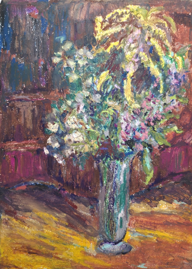 Painting for sale online - Autumn bouquet, red