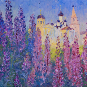 Painting for sale online - Вечерняя обитель Люпины