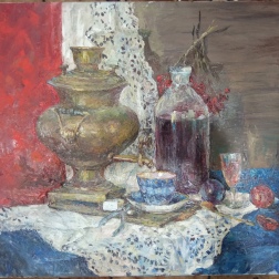 Painting for sale online - Still life with a samovar