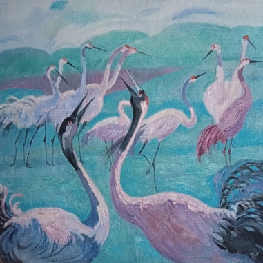 Painting for sale online - Сranes