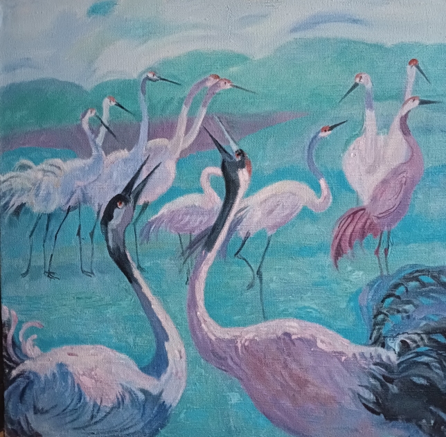 Painting for sale online - Сranes