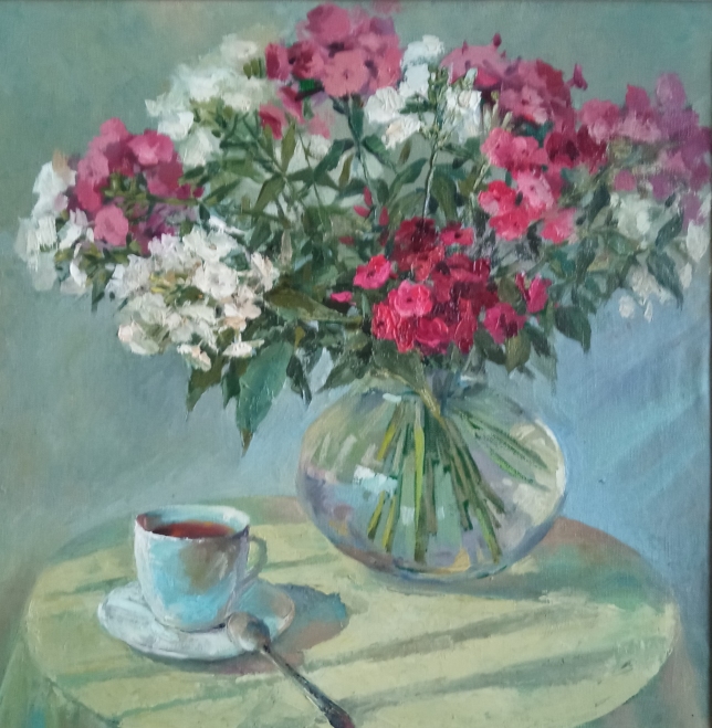Painting for sale online - Tea with phlox