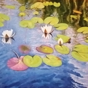 Painting for sale online - Three lilies