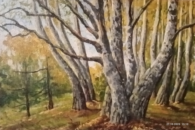 Painting for sale online - Берёзки на опушке, осень 