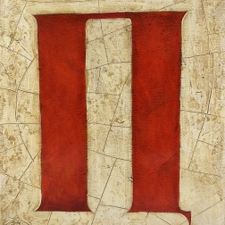 Painting for sale online - Red letter
