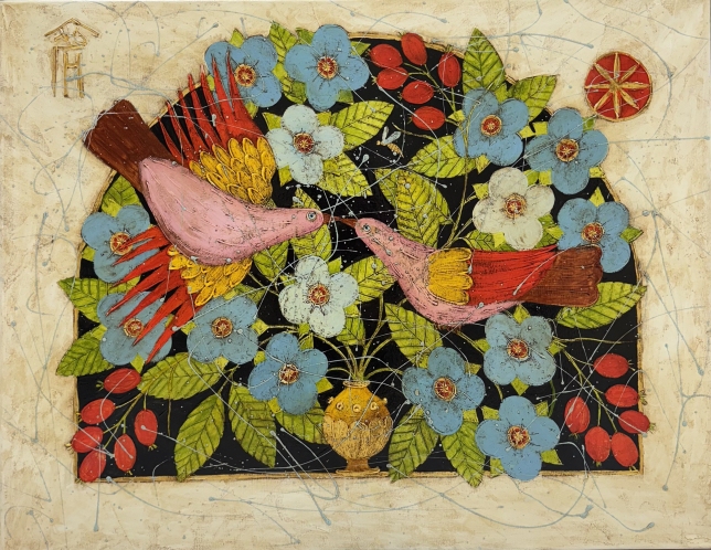 Painting for sale online - Flower duet