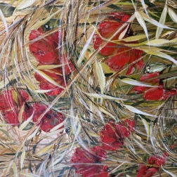 Painting for sale online - Field of poppies