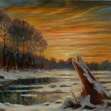 Painting for sale online - Evening landscape