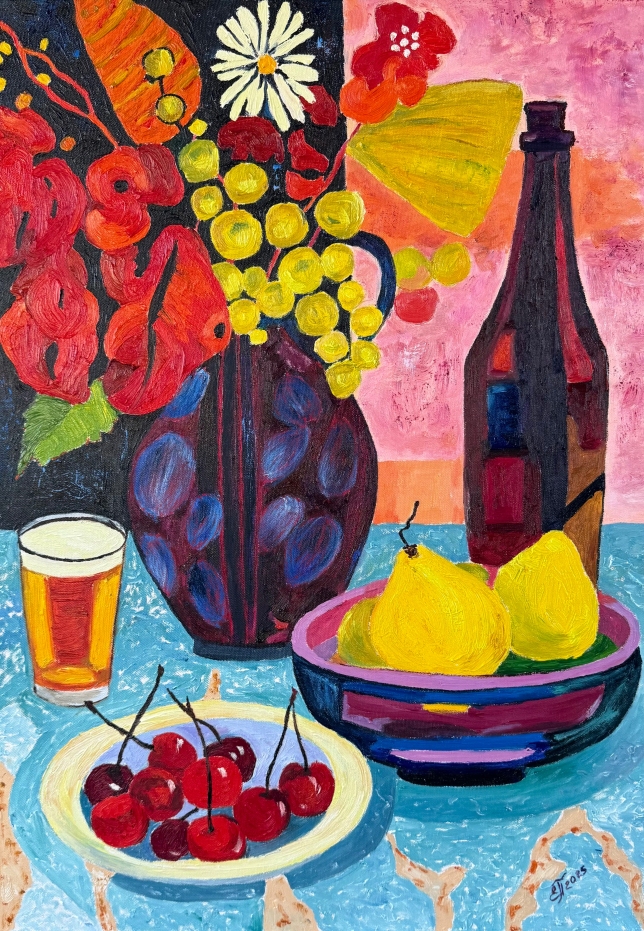 Painting for sale online - Still life with cherries