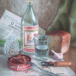 Painting for sale online - Still life with sprat