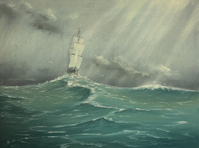 Painting for sale online - On the waves
