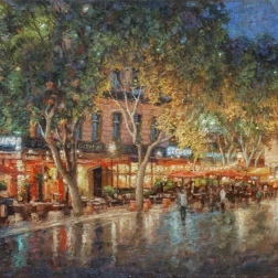 Painting for sale online - Night streets of Rome