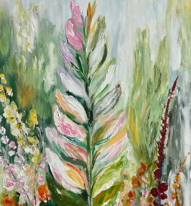 Painting for sale online - Flowering leaf
