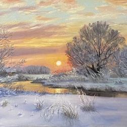 Painting for sale online - Lilac evening