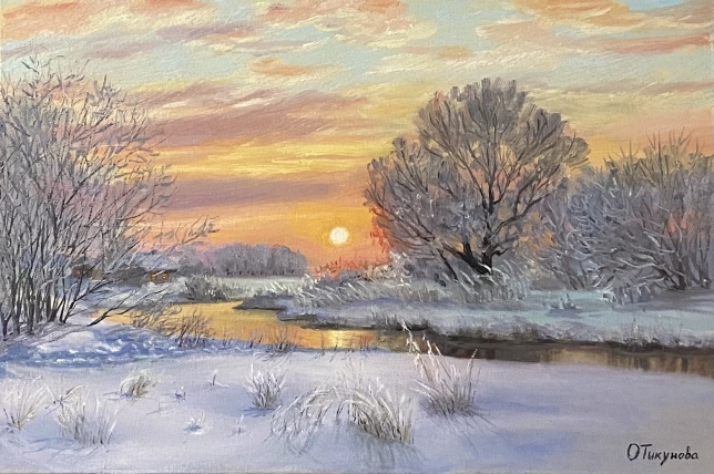 Painting for sale online - Lilac evening