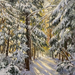 Painting for sale online - In the winter forest