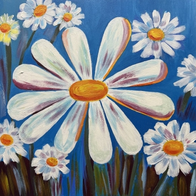 Painting for sale online - Ромашки, яркое лето