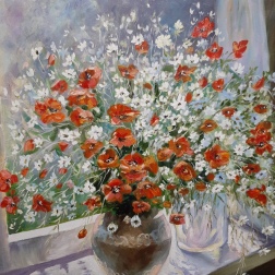 Painting for sale online - Field poppies