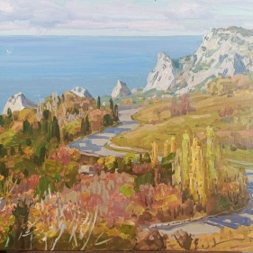 Painting for sale online - Crimea Simeiz, Road to Mount Koshka