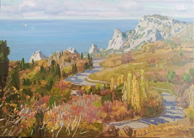 Painting for sale online - Crimea Simeiz, Road to Mount Koshka