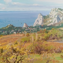 Painting for sale online - Crimea, Autumn in Simeiz, Mount Koshka