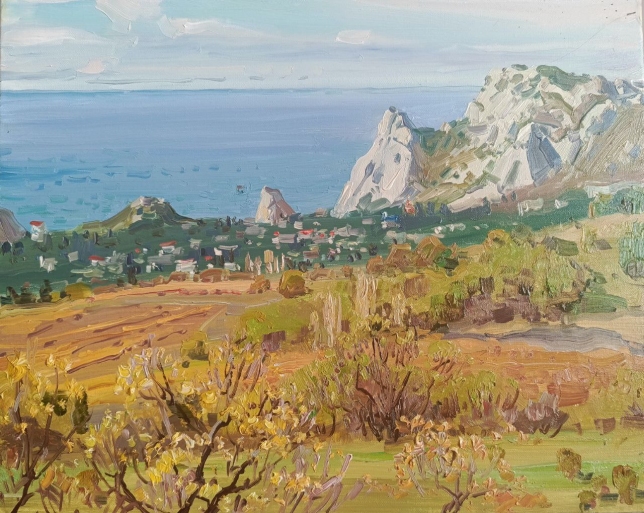 Painting for sale online - Crimea, Autumn in Simeiz, Mount Koshka