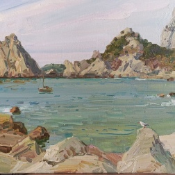 Painting for sale online - Crimea, Beach in Simeiz