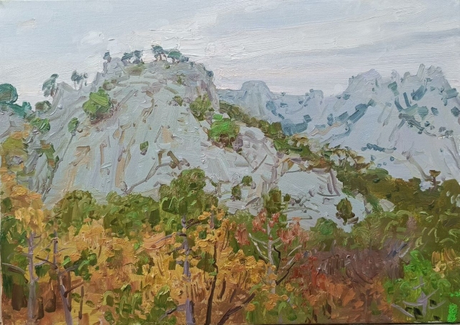 Painting for sale online - Crimean Mountains in November