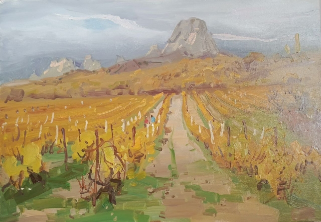Painting for sale online - Crimean Vineyards near Katsiveli