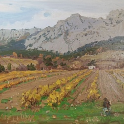 Painting for sale online - Crimea Vineyards in the foothills of Ai-Petri