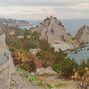 Painting for sale online - Crimea Simeiz, View of Diva and Panea, in November