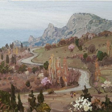 Painting for sale online - Crimea Simeiz Spring day