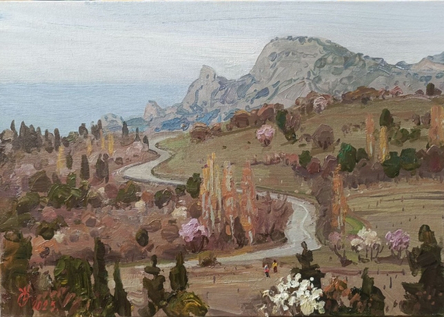 Painting for sale online - Crimea Simeiz Spring day