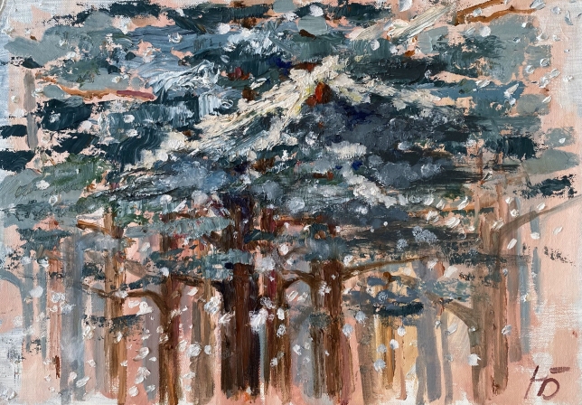 Painting for sale online - Закат в лесу