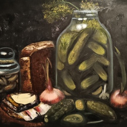 Painting for sale online - pickled cucumbers