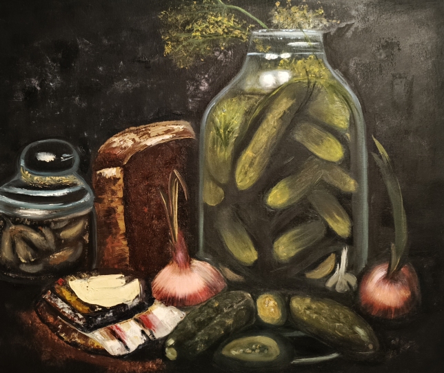 Painting for sale online - pickled cucumbers