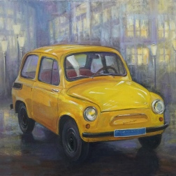 Painting for sale online - Yellow Zaporozhets