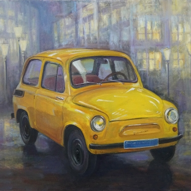 Painting for sale online - Yellow Zaporozhets